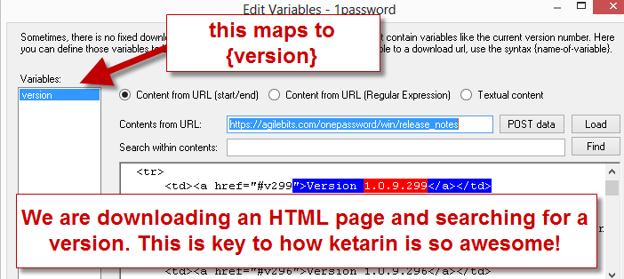 Ketarin Job Variables