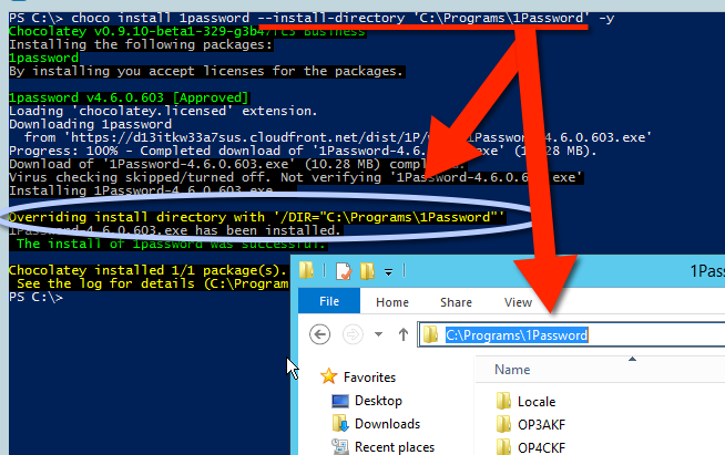 choco install 1password --install-directory c:\1password