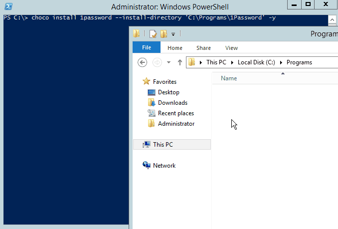 Directory override in action